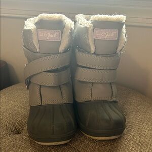 Cat & Jack Gray and Dark Green Winter Boots